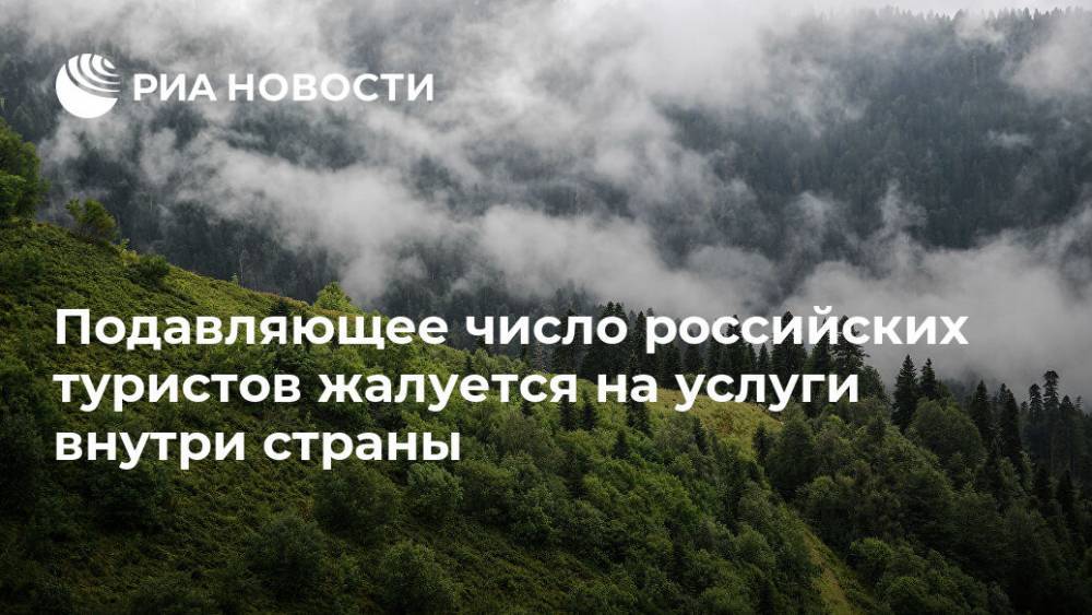 Александр Осауленко - Подавляющее число российских туристов жалуется на услуги внутри страны - ria.ru - Москва - Россия