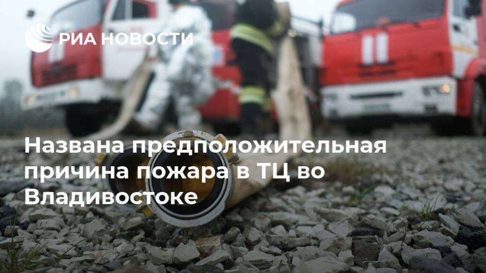 Названа предположительная причина пожара в ТЦ во Владивостоке - ria.ru - Приморье край - Владивосток