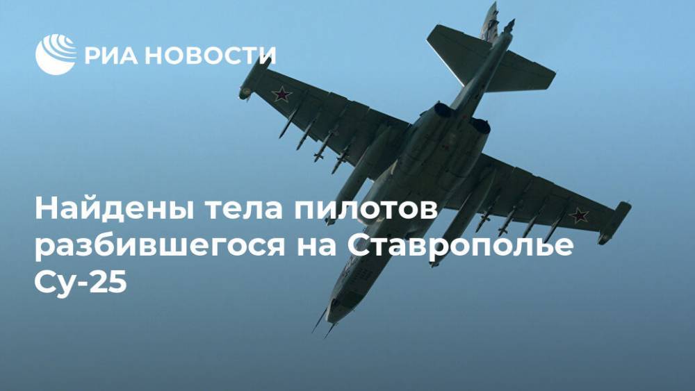 Найдены тела пилотов разбившегося на Ставрополье Су-25 - ria.ru - Москва - Ставрополье