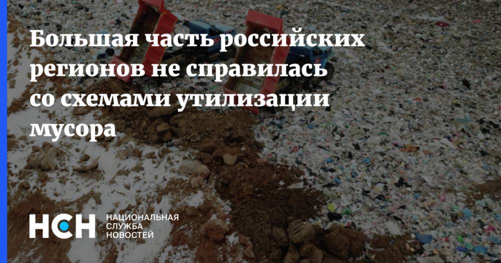 Большая часть российских регионов не справилась со схемами утилизации мусора - nsn.fm