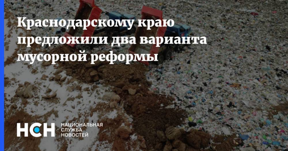 Денис Буцаев - Краснодарскому краю предложили два варианта мусорной реформы - nsn.fm - Краснодарский край