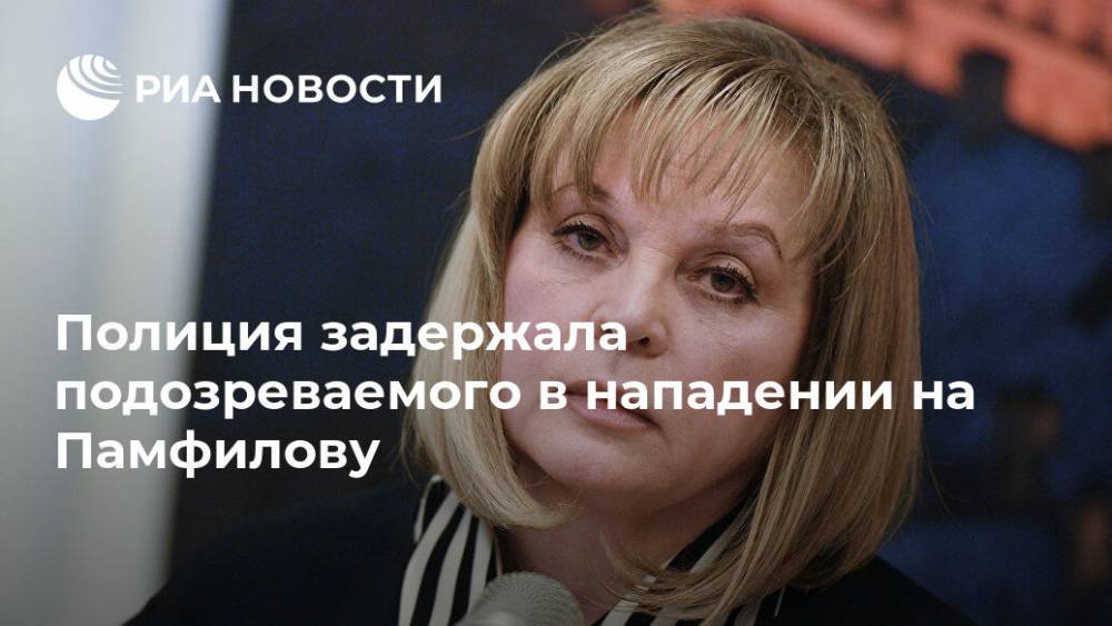 Элла Памфилова - Ирина Волк - Полиция задержала подозреваемого в нападении на Памфилову - ria.ru - Москва