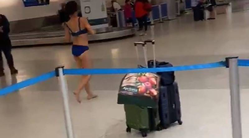 Женщина устроила стриптиз в зоне получения багажа аэропорта Майами (видео) - usa.one - шт.Флорида - Майами