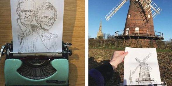 Джеймс Кук - 23-летний студент создает картины с помощью старых пишущих машинок - usa.one - Англия - Великобритания