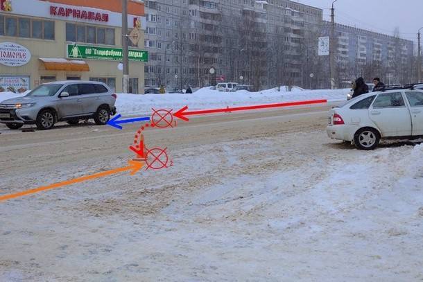 В Эжве Kia «зацепила» Mitsubishi и ВАЗ - bnkomi.ru - респ. Коми
