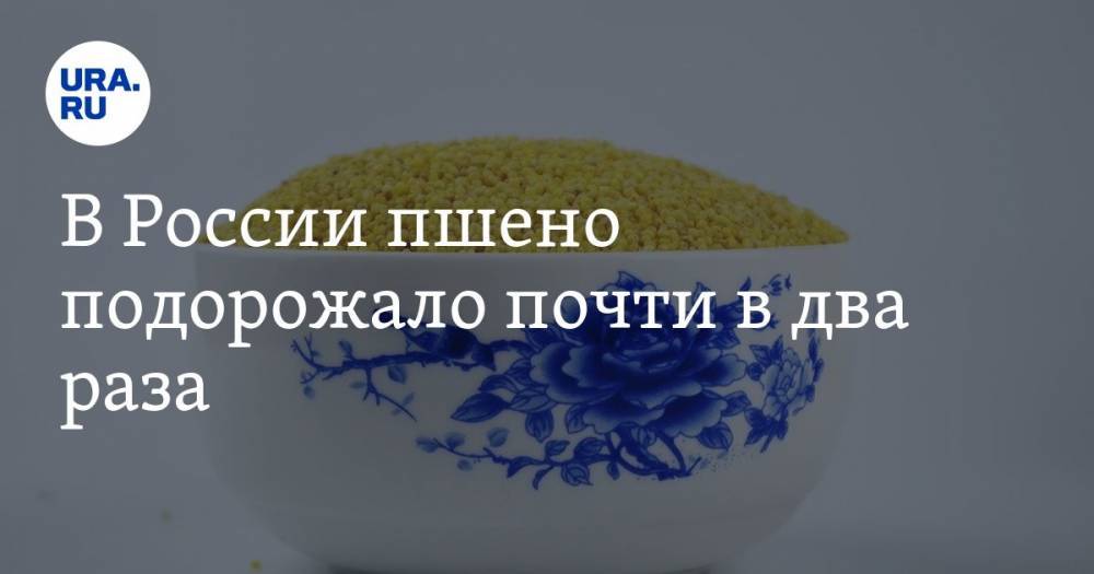 В России пшено подорожало почти в два раза - ura.news - Россия