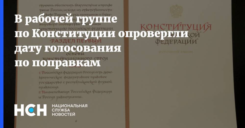 Богдан Безпалько - В рабочей группе по Конституции опровергли дату голосования по поправкам - nsn.fm - Россия