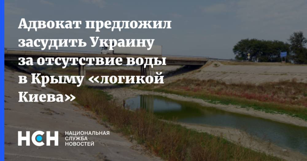 Александр Молохов - Адвокат предложил засудить Украину за отсутствие воды в Крыму «логикой Киева» - nsn.fm - Россия - Украина - Киев - Крым