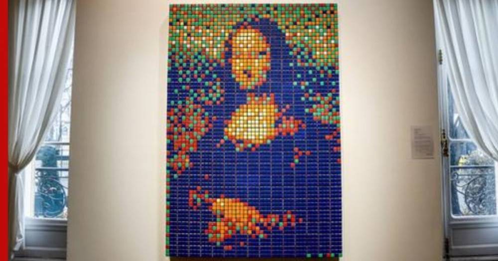 Леонардо Да-Винч - «Мону Лизу» из сотен кубиков Рубика продали на торгах в Париже - profile.ru - Париж