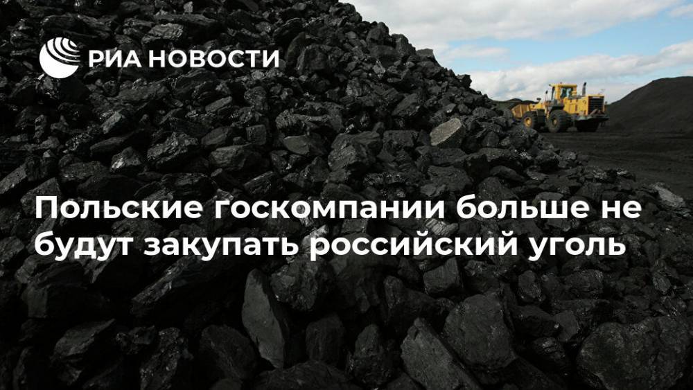 Яцек Сасин - Польские госкомпании больше не будут закупать российский уголь - ria.ru - Россия - Польша - Варшава