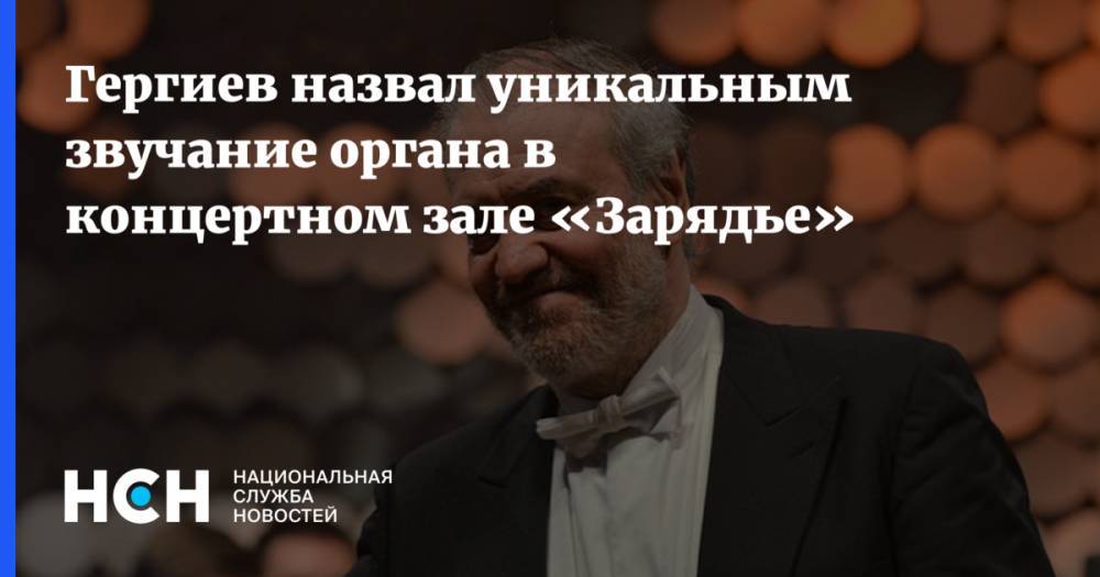 Валерий Гергиев - Гергиев назвал уникальным звучание органа в концертном зале «Зарядье» - nsn.fm - Москва