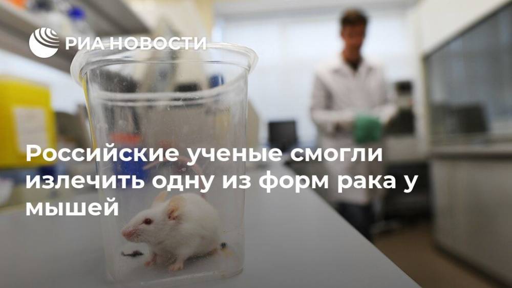 Российские ученые смогли излечить одну из форм рака у мышей - ria.ru - Москва