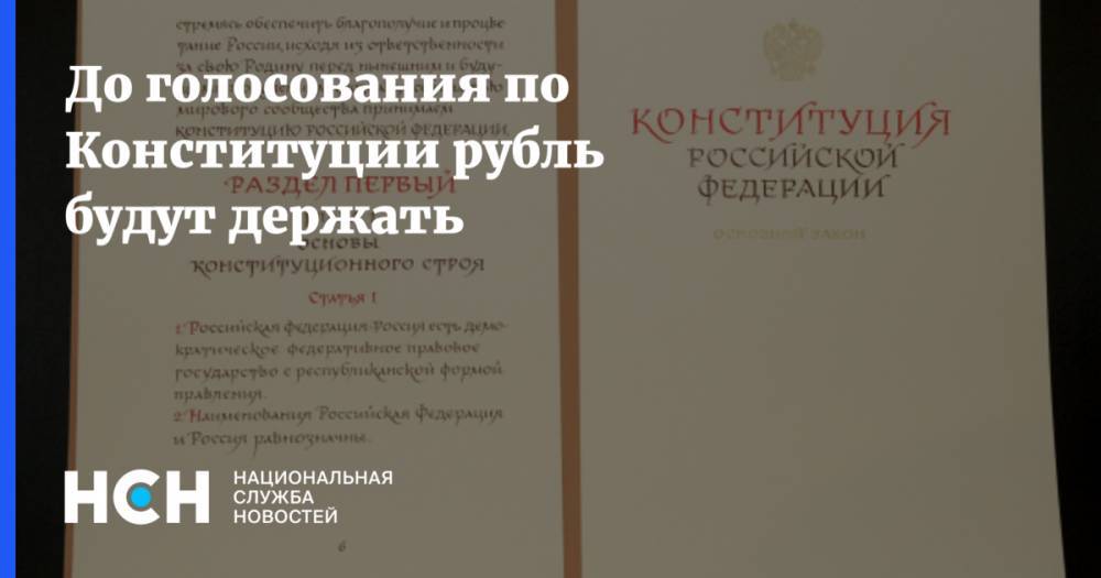 Владислав Жуковский - До голосования по Конституции рубль будут держать - nsn.fm