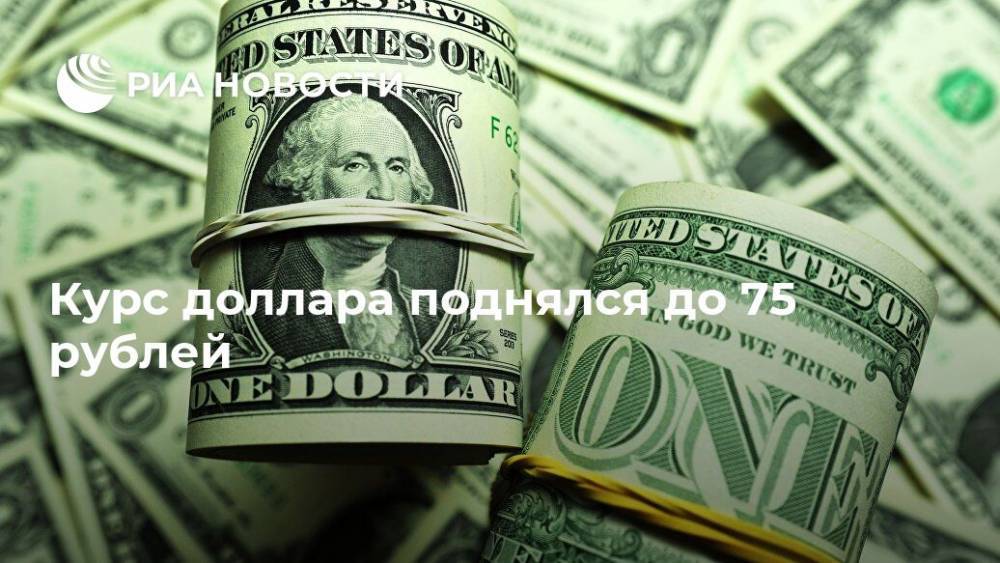 Курс доллара поднялся до 75 рублей - ria.ru - Москва
