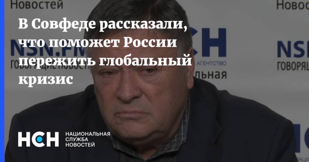 Сергей Калашников - В Совфеде рассказали, что поможет России пережить глобальный кризис - nsn.fm - Россия