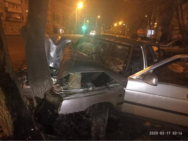 В курганском микрорайоне Рябково пьяный водитель разбился об дерево и отказался ложиться в больницу - nakanune.ru
