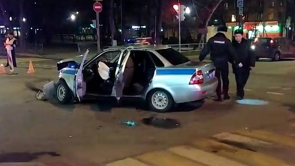 Трое полицейских пострадали в ДТП на востоке Москвы (видео) - tvc.ru - Москва - район Богородский