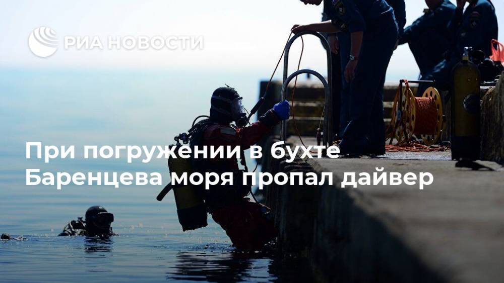 При погружении в бухте Баренцева моря пропал дайвер - ria.ru - Россия - Мурманск - Мурманская обл.