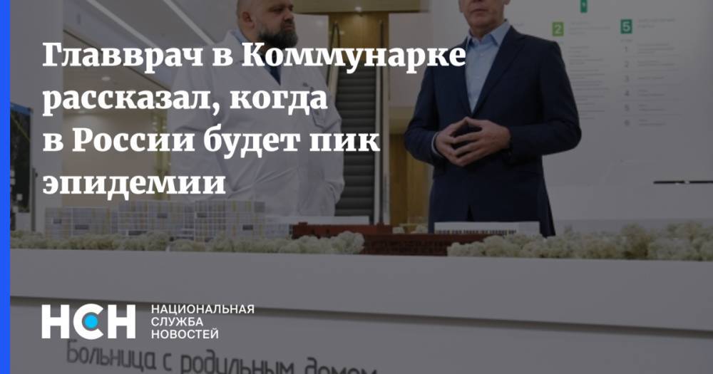 Денис Проценко - Главврач в Коммунарке рассказал, когда в России будет пик эпидемии - nsn.fm - Москва - Россия