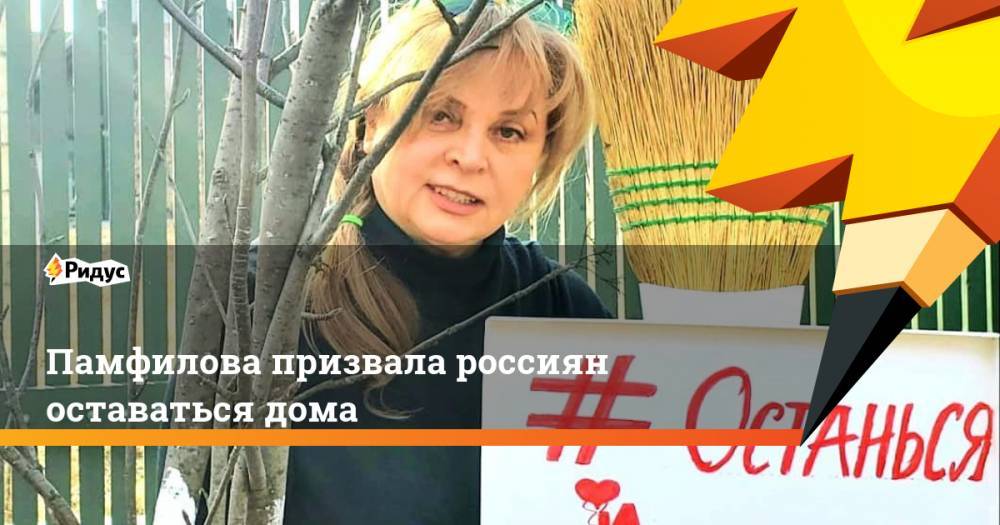 Элла Памфилова - Николай Булаев - Сергей Сироткин - Памфилова призвала россиян оставаться дома - ridus.ru - Россия