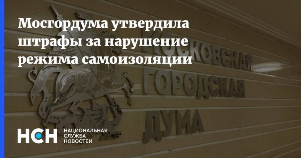 Кирилл Щитов - Мосгордума утвердила штрафы за нарушение режима самоизоляции - nsn.fm - Москва