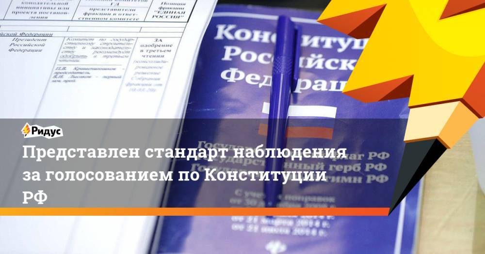 Максим Григорьев - Представлен стандарт наблюдения за голосованием по Конституции РФ - ridus.ru - Россия