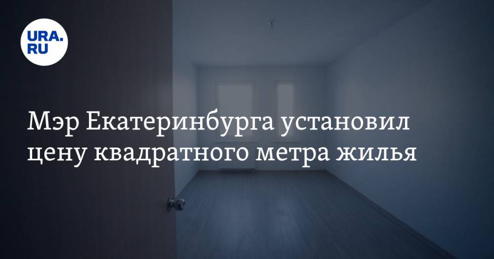 Александр Высокинский - Мэр Екатеринбурга установил цену квадратного метра жилья - ura.news - Екатеринбург