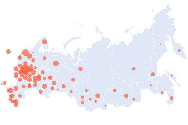 Количество больных коронавирусом в России на 14 апреля - gazeta.a42.ru - Москва - Россия - Санкт-Петербург - Краснодарский край - Московская обл. - респ. Коми - Нижегородская обл.