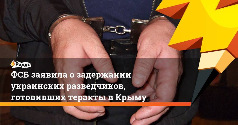 ФСБ заявила озадержании украинских разведчиков, готовивших теракты вКрыму - ridus.ru - Россия - Украина - Крым