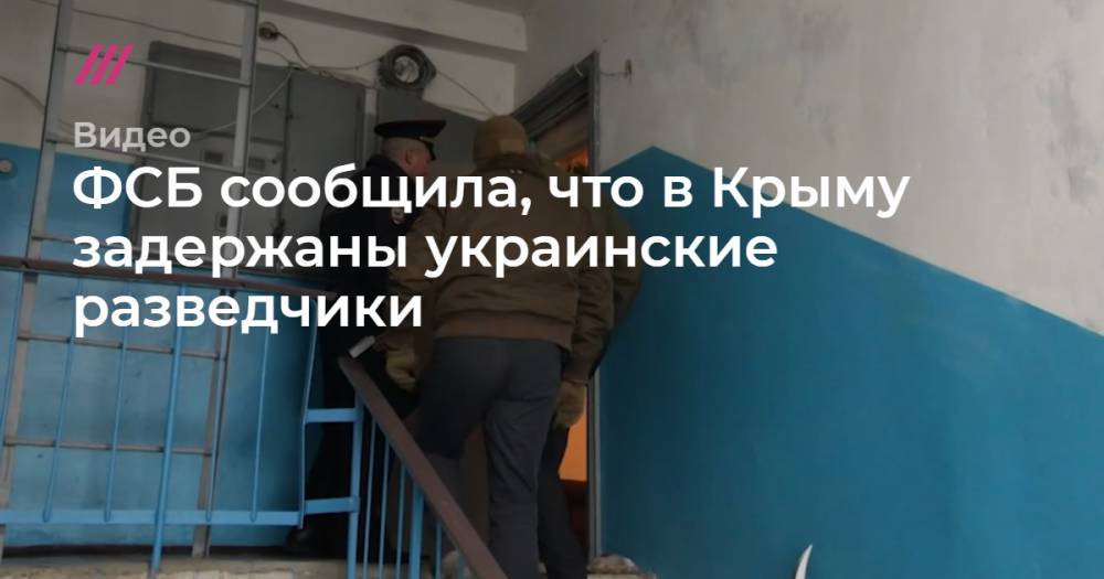 Валерий Шайтанов - ФСБ сообщила, что в Крыму задержаны украинские разведчики - tvrain.ru - Россия - Украина - Крым