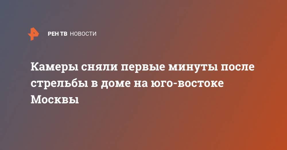 Дмитрий Осипов - Камеры сняли первые минуты после стрельбы в доме на юго-востоке Москвы - ren.tv - Москва