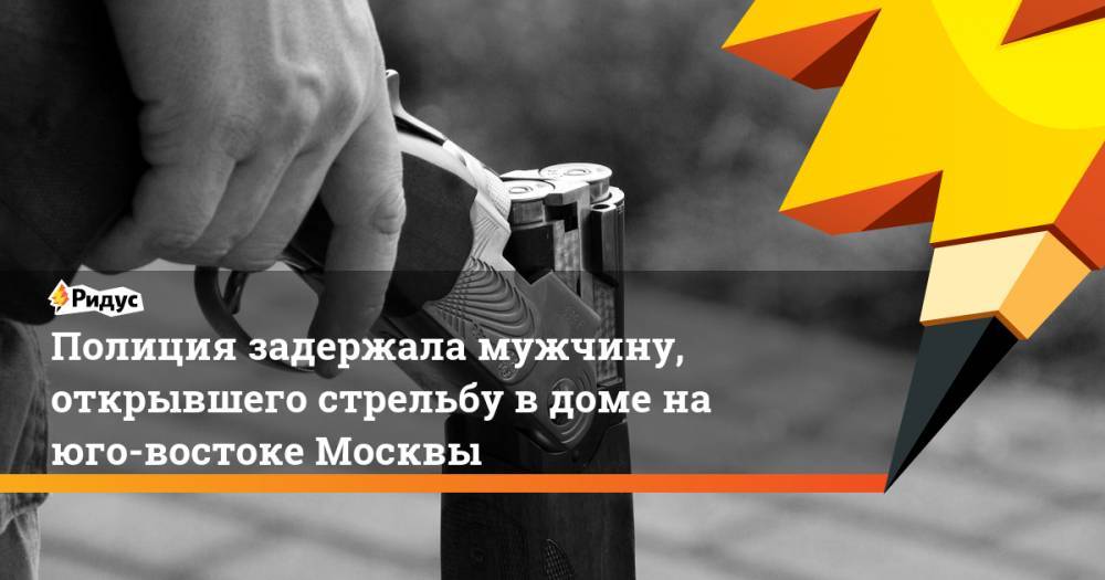 Дмитрий Осипов - Полиция задержала мужчину, открывшего стрельбу в доме на юго-востоке Москвы - ridus.ru - Москва