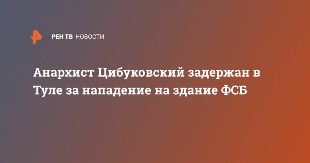 Анархист Цибуковский задержан в Туле за нападение на здание ФСБ - ren.tv - Россия - Челябинская обл. - Тула