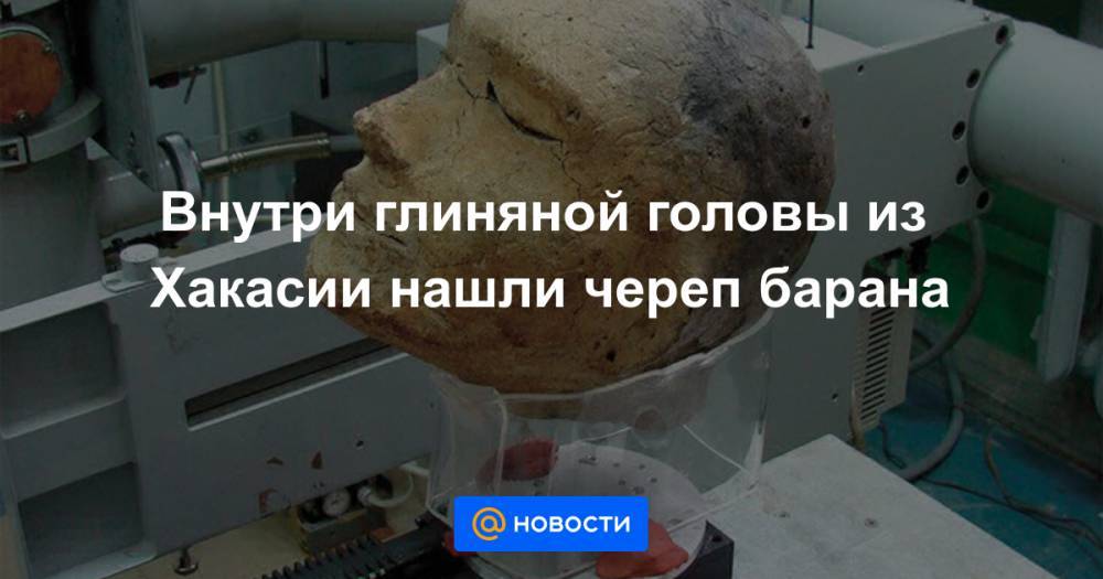 Внутри глиняной головы из Хакасии нашли череп барана - news.mail.ru - Россия - респ. Хакасия