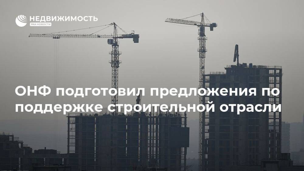 Елен Цунаев - ОНФ подготовил предложения по поддержке строительной отрасли - realty.ria.ru - Москва - Россия - Строительство
