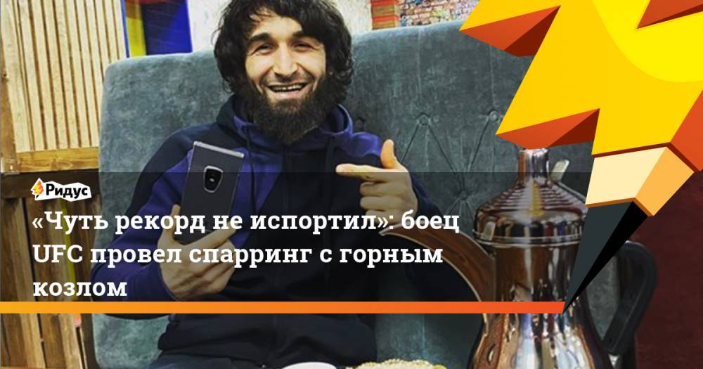 Хабиб Нурмагомедов - Забит Магомедшарипов - Аскольд Запашный - «Чуть рекорд неиспортил»: боец UFC провел спарринг сгорным козлом - ridus.ru - Россия