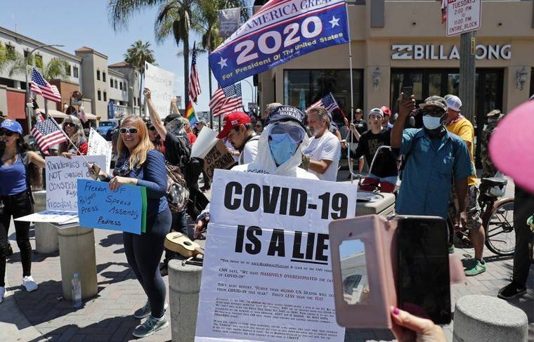 LA Times: протестующие в США сравнили приказы о самоизоляции с тиранией - news.ru - США - шт. Калифорния - Los Angeles - state Ohio - Протесты