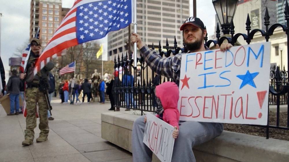 Дональд Трамп - В США начались акции протеста против принудительного карантина - tvc.ru - США - шт. Огайо - Испания - Washington - шт.Флорида - штат Кентукки - шт. Мэриленд - шт. Мичиган