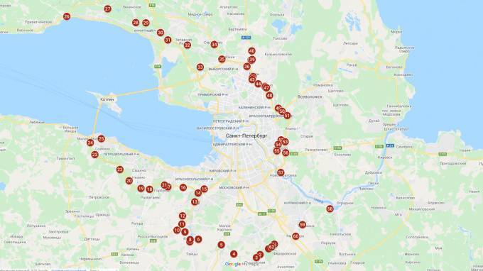 СМИ опубликовали карту 62 блокпостов на случай введения пропускного режима - piter.tv - Санкт-Петербург