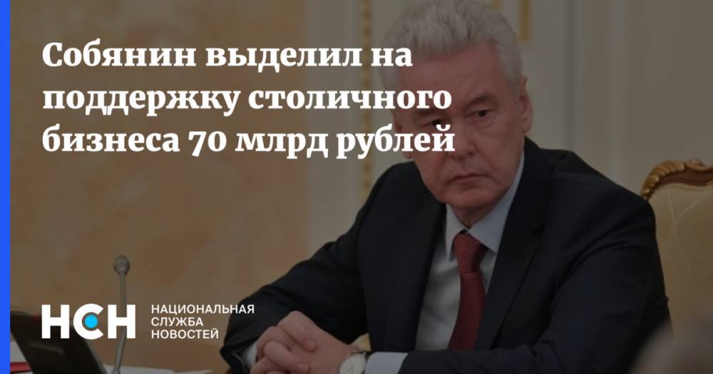 Сергей Собянин - Владимир Ефимов - Собянин выделил на поддержку столичного бизнеса 70 млрд рублей - nsn.fm - Москва