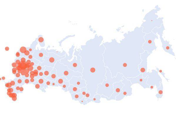 Количество больных коронавирусом в России на 20 апреля - gazeta.a42.ru - Москва - Россия - Санкт-Петербург - Московская обл. - респ. Коми - Нижегородская обл.