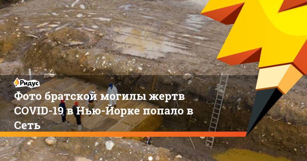 Фото братской могилы жертв COVID-19 в Нью-Йорке попало в Сеть - ridus.ru - Нью-Йорк - Нью-Йорк