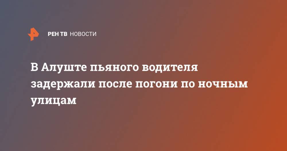 В Алуште пьяного водителя задержали после погони по ночным улицам - ren.tv - Крым