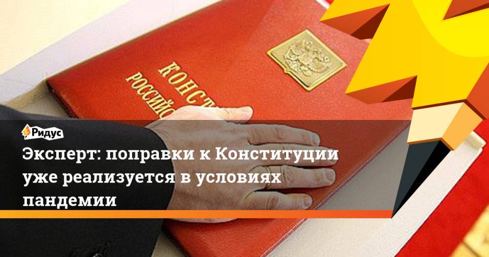 Владимир Путин - Александр Брод - Эксперт: поправки кКонституции уже реализуется вусловиях пандемии - ridus.ru - Россия
