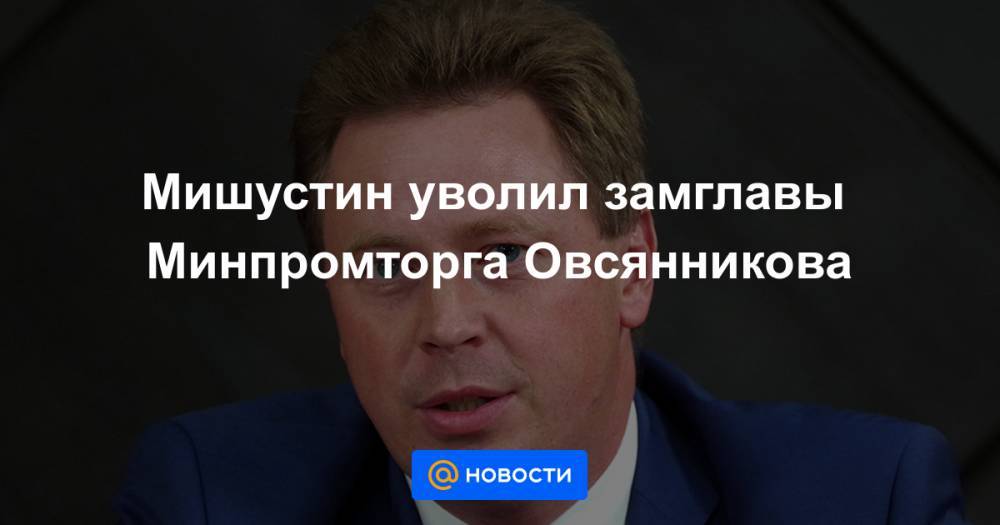 Денис Мантуров - Мишустин уволил замглавы Минпромторга Овсянникова - news.mail.ru - Россия - Ижевск