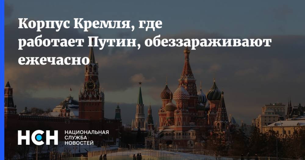 Владимир Путин - Дмитрий Песков - Елен Крылов - Корпус Кремля, где работает Путин, обеззараживают ежечасно - nsn.fm - Россия