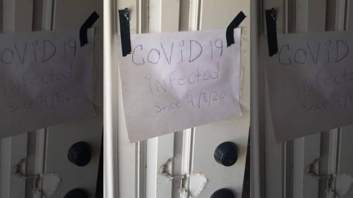 Мужчина оставил на двери записку, что болен COVID-19, чтобы избежать ареста - usa.one - США - шт.Флорида