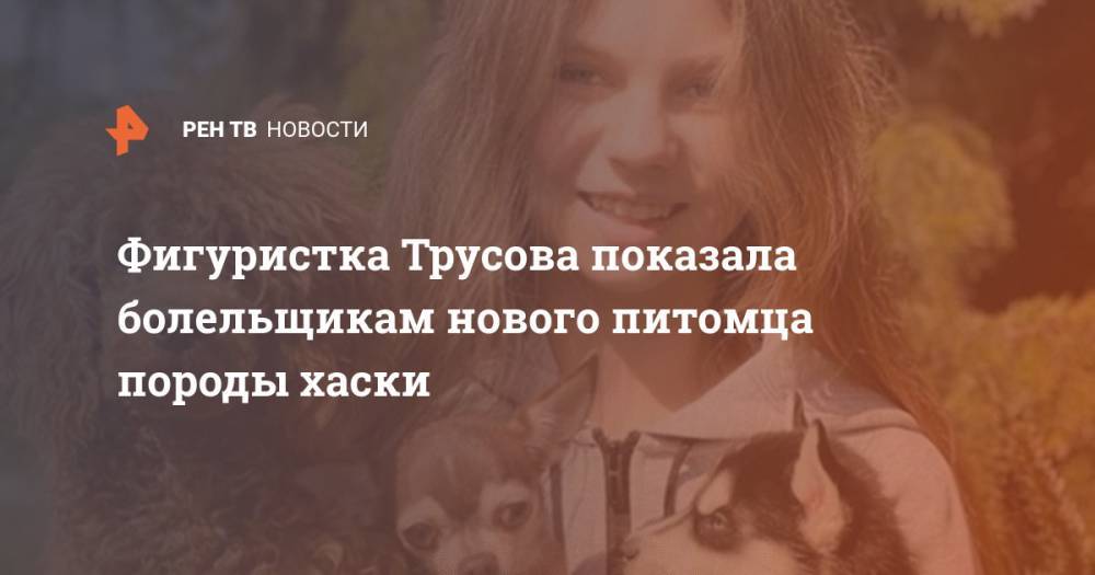 Александра Трусова - Фигуристка Трусова показала болельщикам нового питомца породы хаски - ren.tv - Россия