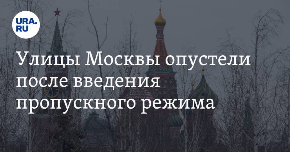 Улицы Москвы опустели после введения пропускного режима - ura.news - Москва - Московская обл. - Зеленоград - Подольск - Красногорск - Московский