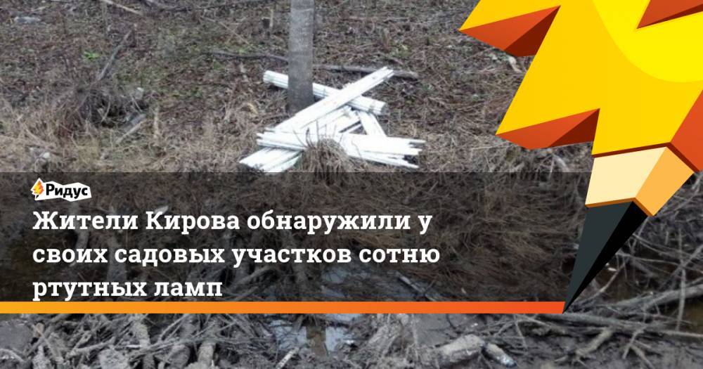 Жители Кирова обнаружили у своих садовых участков сотню ртутных ламп - ridus.ru - Россия